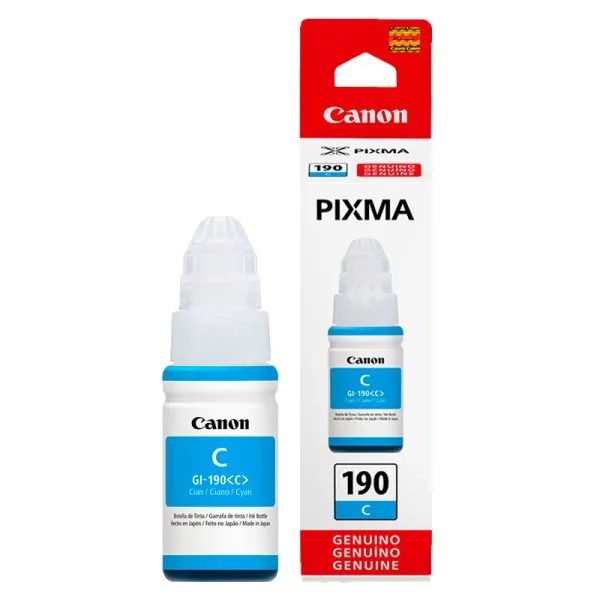 Botella de Tinta Canon GI-190C Cian 70ml - Imagen 1