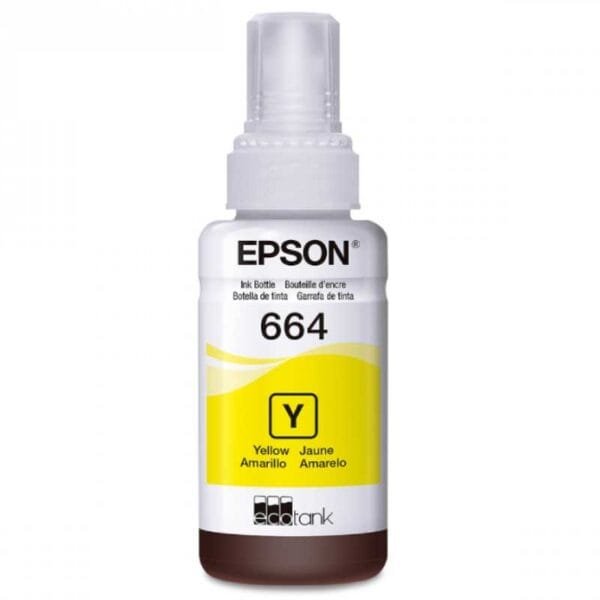Botella de Tinta Epson T664 Amarillo 70ml – Calidad y Precisión - Imagen 2