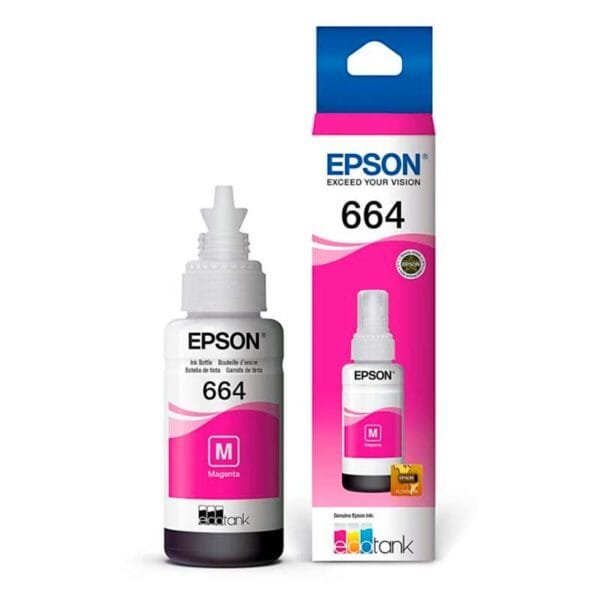 Botella de Tinta Epson T664 Magenta 70ml – Calidad y Precisión - Imagen 1
